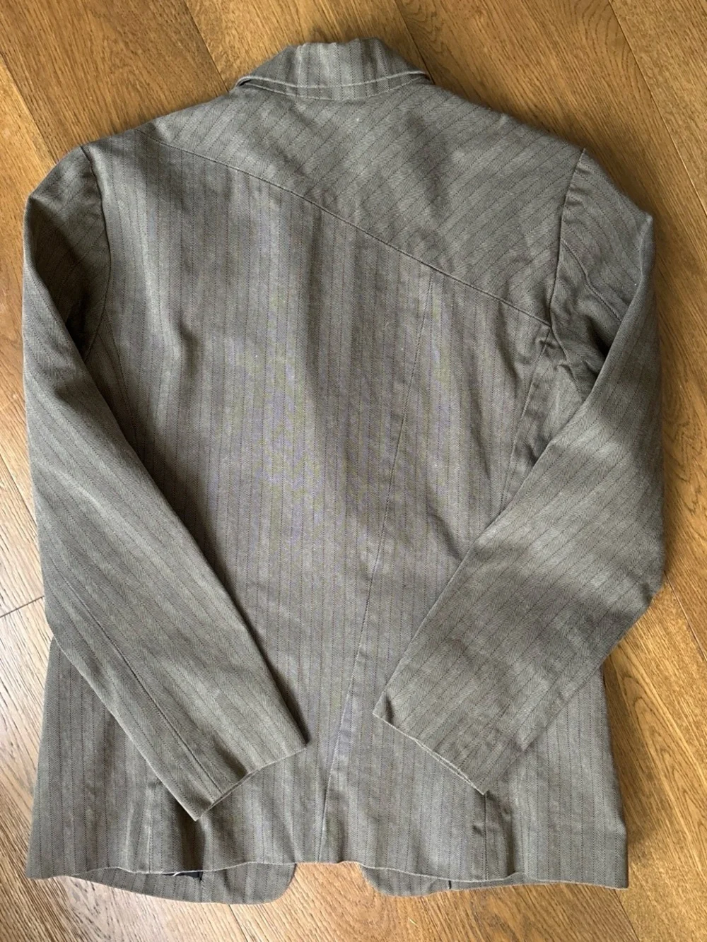Volcom Men's Taupe Pinstriped Sport Coat Small